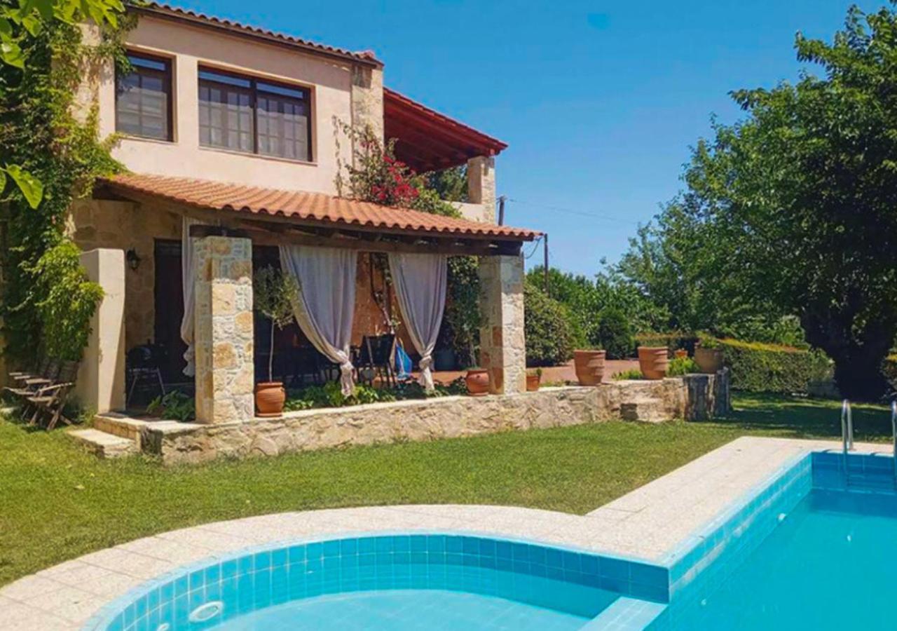 Villa Skine With Private Pool And Garden Chania  Exteriör bild